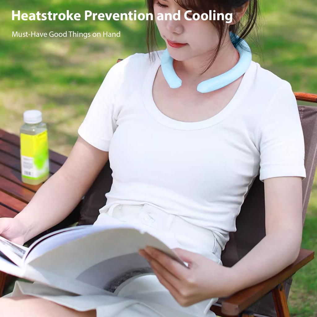 Neck Cooling Tube Summer Reusable Wearable Ice Rings for Hot Weather Outdoors Sports
