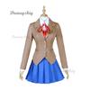 Gioco Doki Doki Literature Club Natsuki Cosplay Sayori Yuri Monika Costume Cosplay Set Parrucca Uniforme Scolastica Ragazza Donna Costumi
