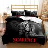 Tony Montana Scarfaces Printed Bed Set Duvet Cover Pillowcase Bedding Set Bed Linen Sheet Quilt Cover Full Queen King Size