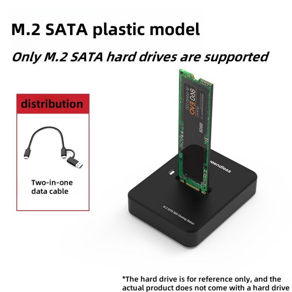 M.2 Hard Drives Enclosure NVME/SATA Dual Protocol Mobile Hard Disk Box 10Gbps High-speed USB3.1 SSD Solid-state Reader