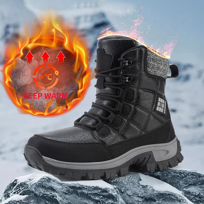 Foreign trade new winter snow boots men's and women's outdoor travel thickened warm high-top cotton shoes wild hiking hiking shoes