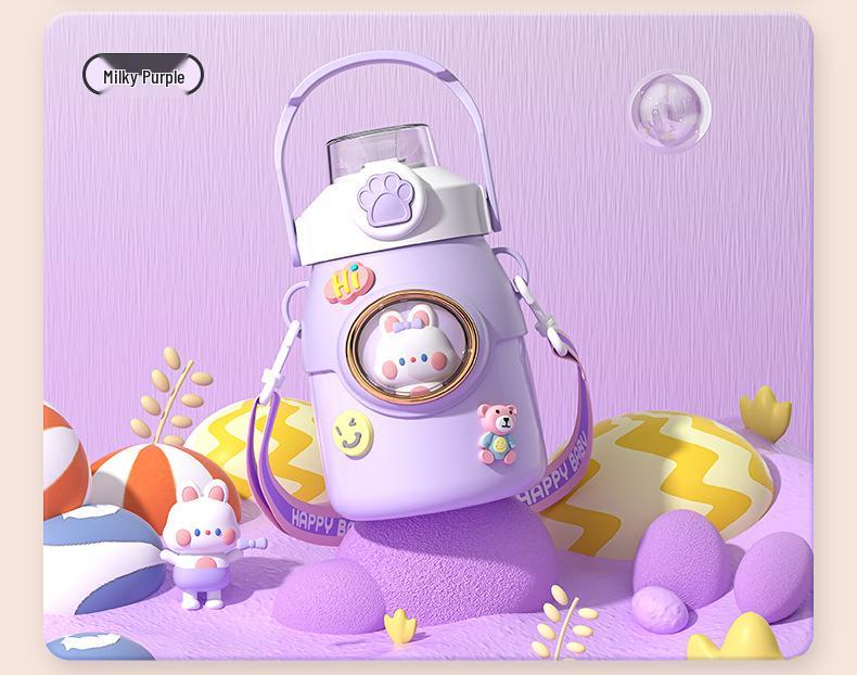 2025 Izolovaná nerezová dětská láhev na vodu s víčkem otevíraným jedním tlačítkem