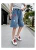 Girls' Shorts Summer Thin Children's Denim Shorts 2026 New Stylish Big Children's Pants Look Good Five Quarter Pants