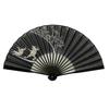 Folding Cotton with Frog and Rabbit Choju Giga Giga Single Item [Hana Kanzashi] Men's Fan, 22cm, Fabric, Large, Black, Designs, (Choju Paintings),