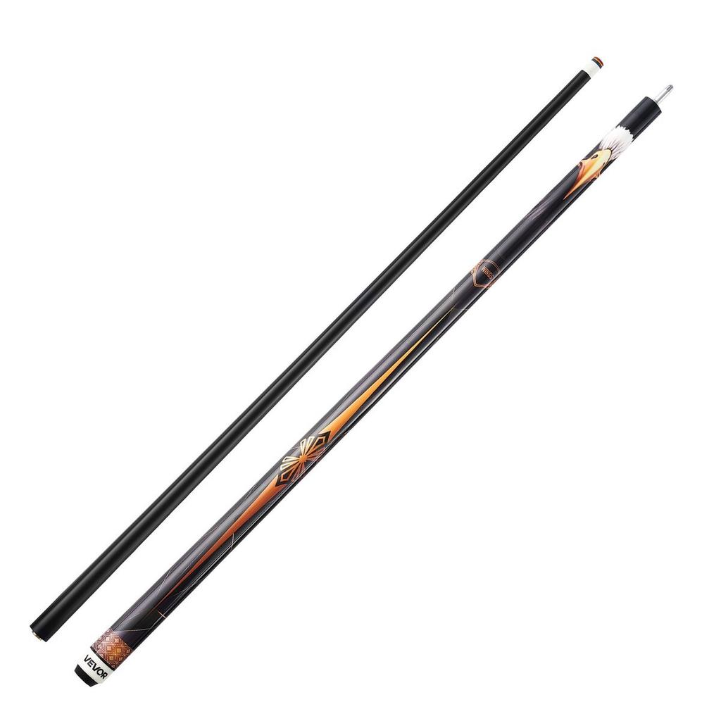 Pool Cue, 1 Piece Pool Stick, 1473.2mm & 538g Canadian Maple Wood Billiard Pools Cue Stick with Multi-Layer Tip & ABS Connection Ring, Cues Sticks for