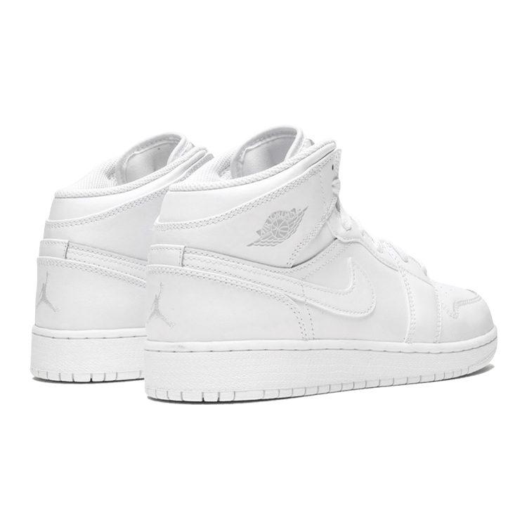 Jordan 1 Retro Mid GS Triple White 554725-104