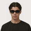 Prada Logo Plastic Square Sunglasses Unisex sunglasses Black PR17WSF1AB5S0