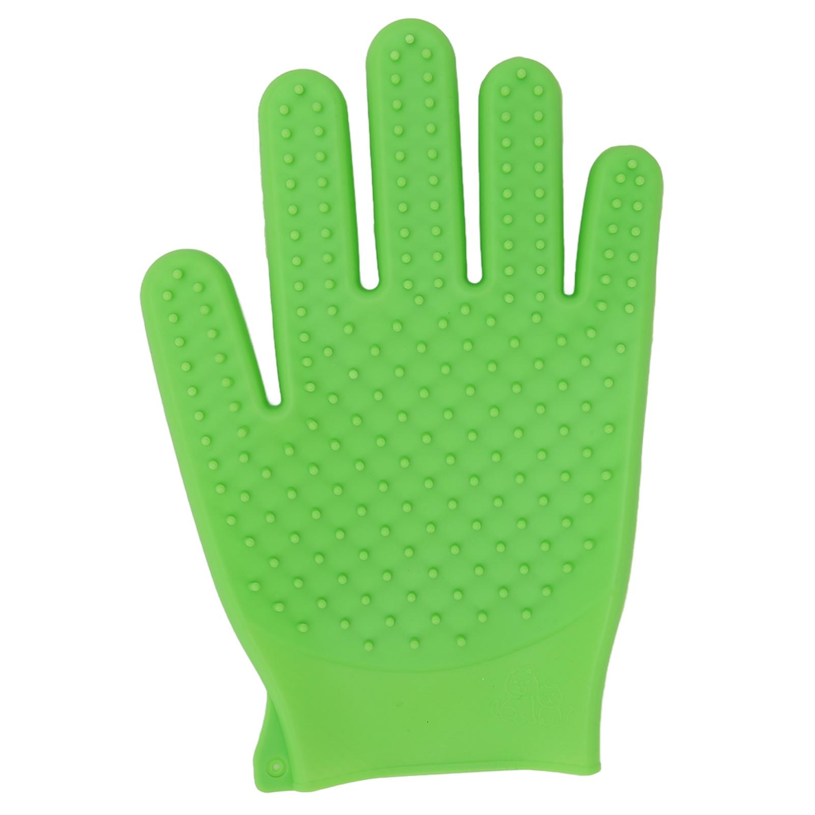 

Перчатка для груминга питомцев силиконовая двусторонняя быстро вспенивающаяся прочная перчатка для удаления кошачьей шерсти для длинной и светло-зеленый