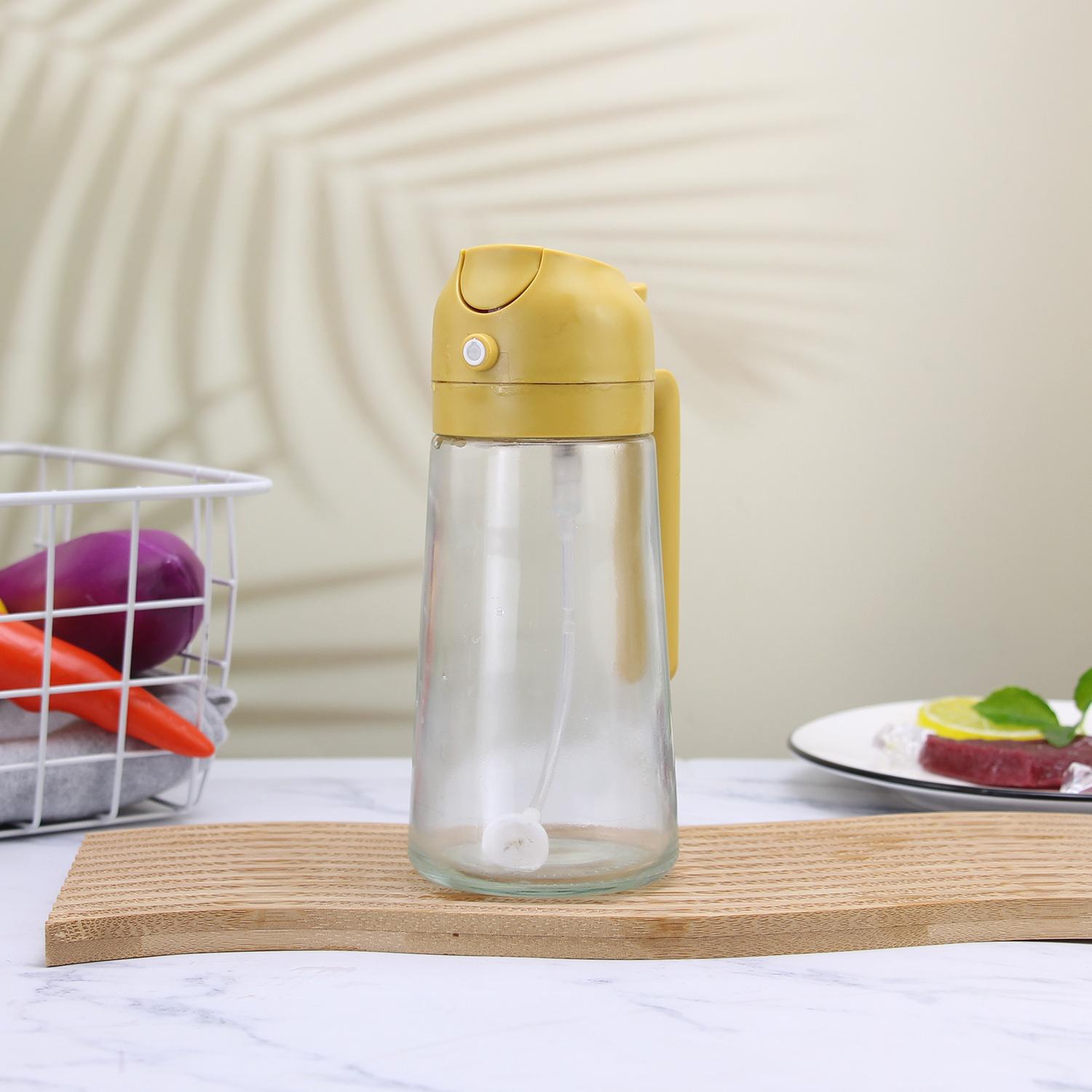 

Портативный распылитель для масла, распылитель и дозатор 2 в 1, бытовой кухонный стеклянный распылитель масла, распылитель для уменьшения жира, волшебный инструмент