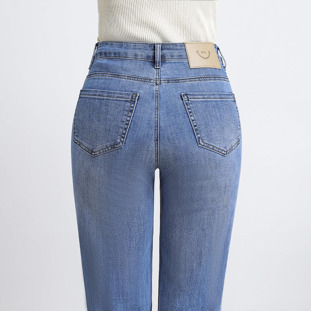 Plus Size High Waist Stretch Jeans for Women - Narrow, Wide, or Straight Leg, Comfortable Mom Jeans for Autumn 2025