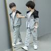 Children's Suits Boys' Spring and Autumn Jackets Cardigan Sweaters Hooded Casual Sports Suits
