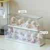 Cute Acrylic Display Case for Mini Collectibles 6 Tier Stackable Shelf Dustproof Cabinet for Blind Box Toys and Anime Figures