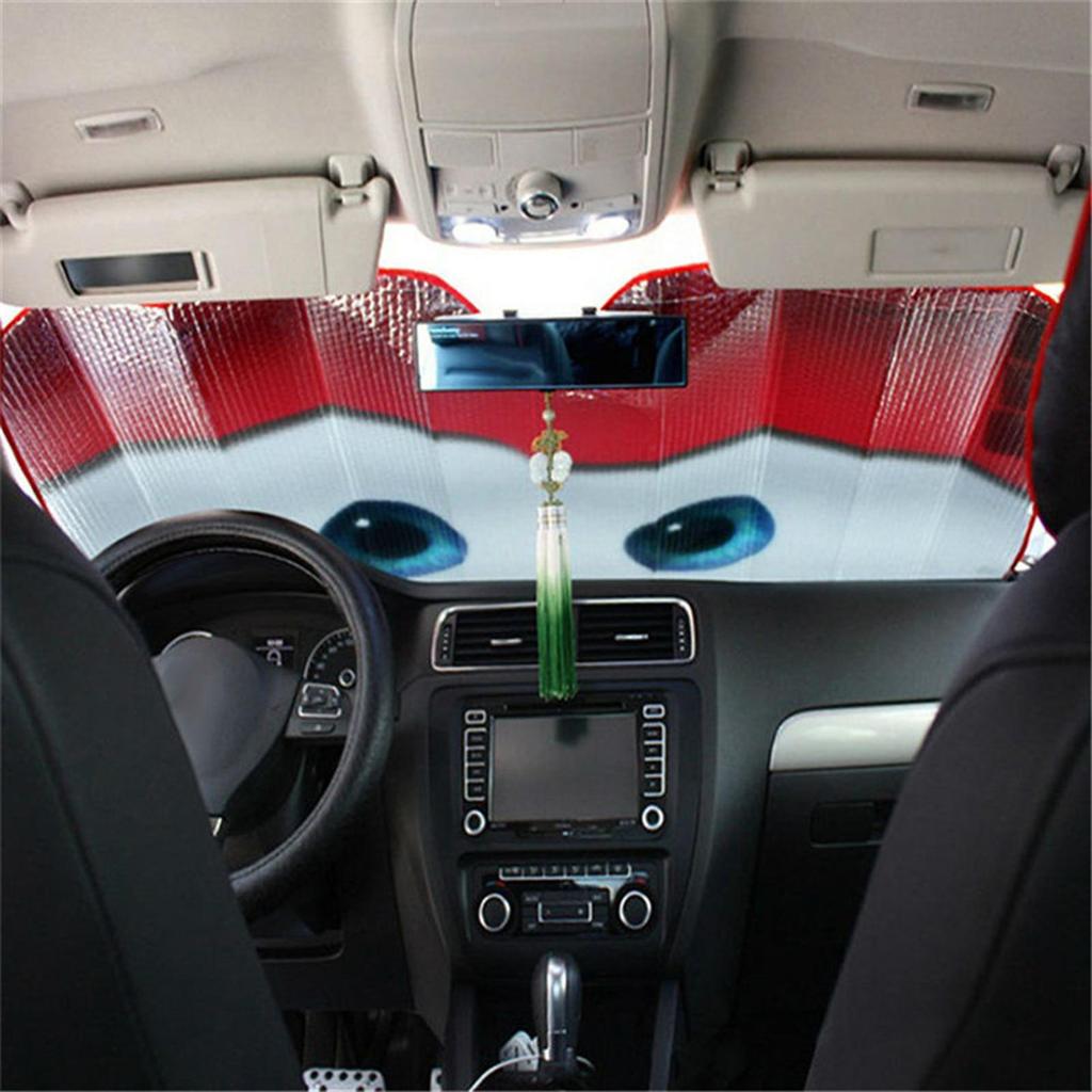 Cartoon Big Eyes Windshield Sun Shade Car Window Windscreen Cover Sun Shade Auto Sun Visor