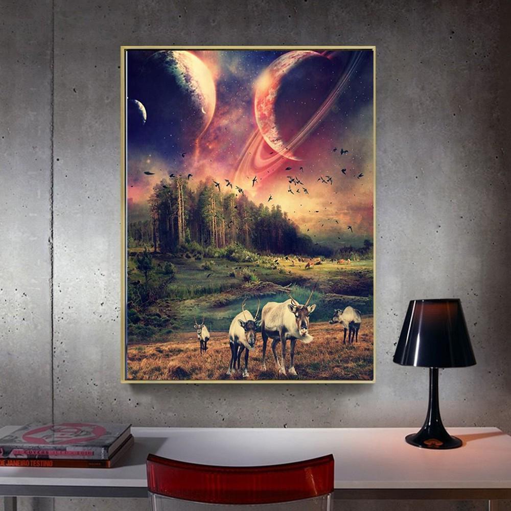 Diamond Painting Animal Wildebeest Rhinestone Mosaic Diamond Embroidery