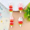 Cartoon Strawberry Rabbit Resin Accessories for DIY Crafts: Hair Clip, Keychain, Magnet, Luggage Tag, Phone Case.