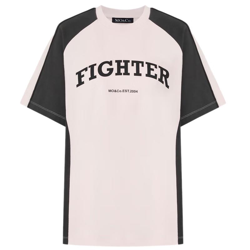 MO&Co. American Retro Contrast Raglan T-shirt XS 155