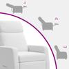 Massage Recliner Chair White Fabric