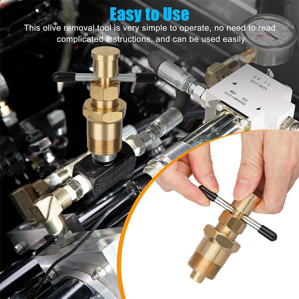 15mm 22mm Olive Remover Puller Removal Tool Solid Brass Copper Tube Fitting For Npt 1/2 Inch Npt 3/4 Inch Pipes