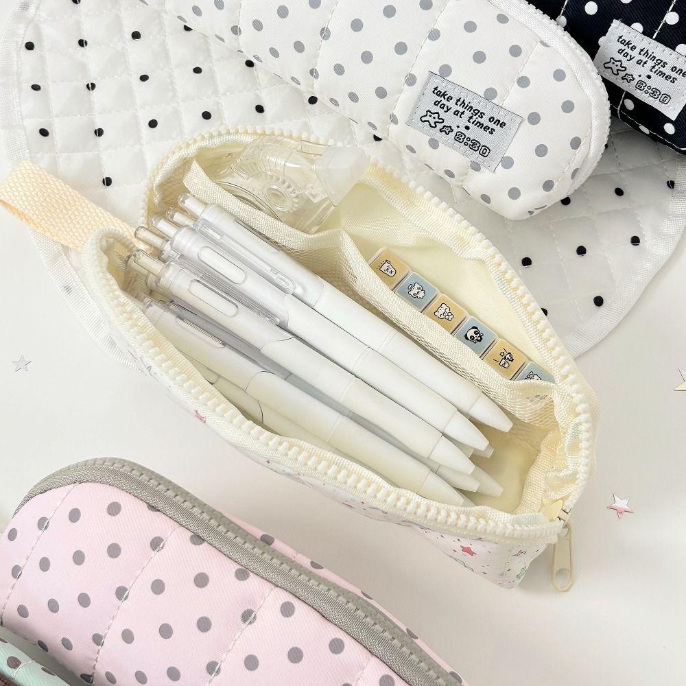 with Hand Strap Pen Bag Large Capacity Stationery Bag INS Pencil Case  Gift