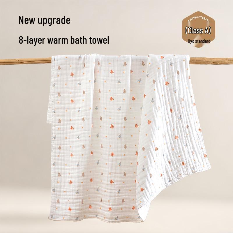 Baby Bath Towel: Pure Cotton Absorbent Gauze Swaddle, Summer Blanket, Infant Wrap