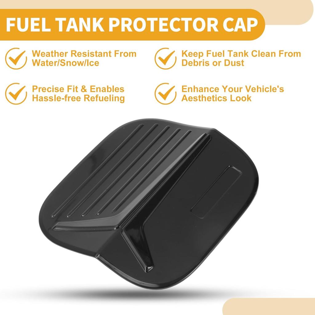 Fuel Tank Door Cap for Honda Civic 2022-2025 Fuel Filler Flap Cover Adhesive Type Black ABS Fuel Filler Door Gas Cap
