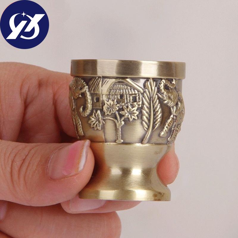 Nordic Shot Glass Small Mouth Liquor Cup Classic Embossed Carving Flowers Personality Wine Mug Bar Drinkware