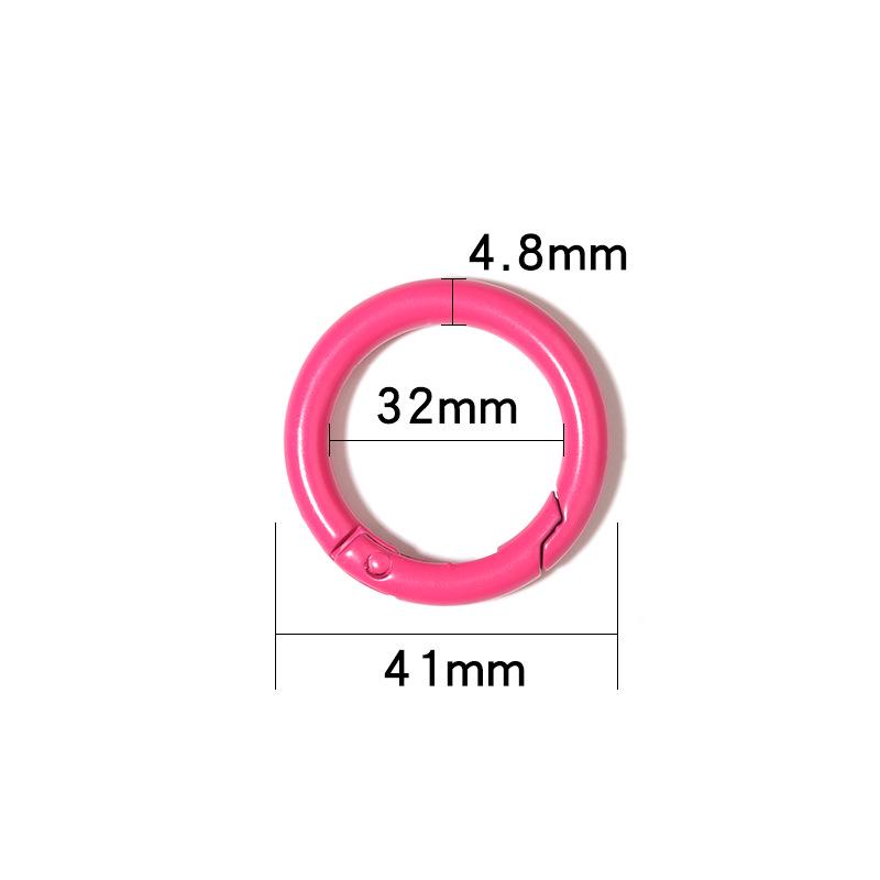 Colored Zinc Alloy Enamel O-Ring Keychain Bag Accessory