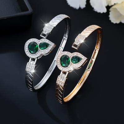 Korean Style Fashionable and Creative Zircon Inlaid Women’s Elegant and Versatile High-end Gourd Bracelet