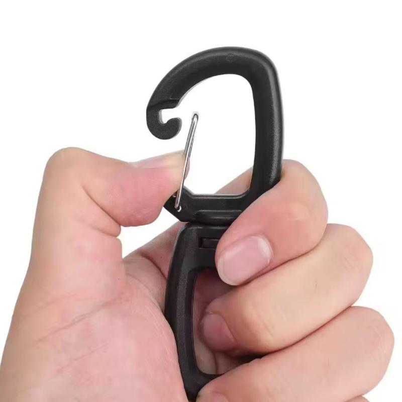 Outdoor Multi-Function Double Hook Hanger Set of 2 | Convenient Keychain, 360° Rotating Figure-8 Hook, Double Clip Quick Buckle.