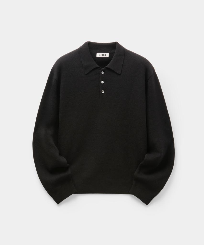 COOR Topfill Wool Polo Knit (Black)