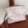 Pink Floral Makeup Bag: Women's Portable, Large Capacity, Small Size Travel Toiletry and Skincare Storage Bag