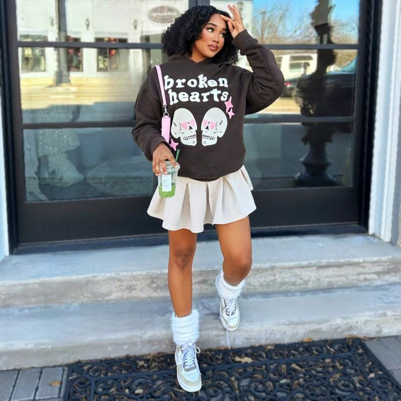 Broken Planet Graphic Hoodie Set Men Streetwear Loose Fit Sweatshirt Tracksuit Casual