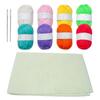 Linen Embroidery Fabric and Embroidery Thread Needle Set, Needlework Fabric X3UC