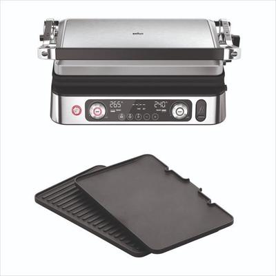Multifunction Grill - BRAUN - Multi Grill 9 Pro - 2200 W - 3 Heating Positions - Black / Steel