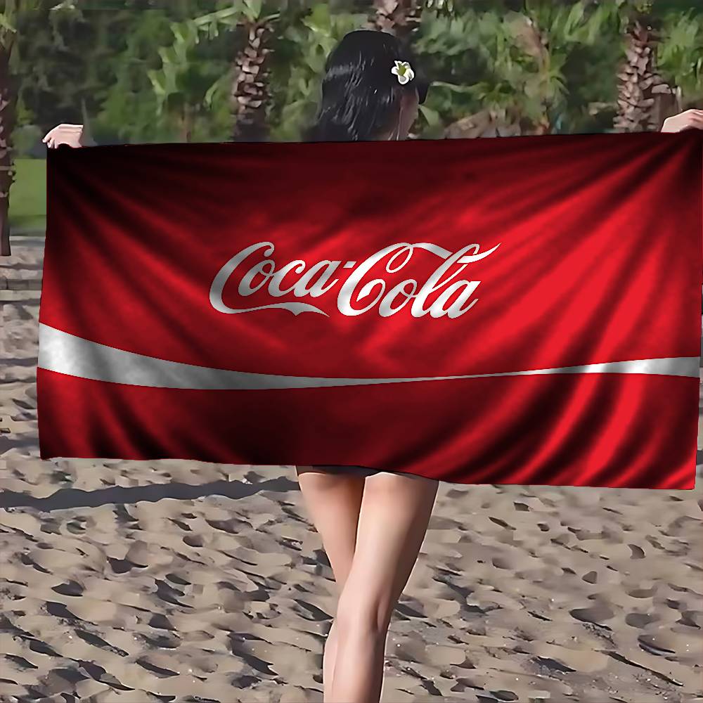 

C-Cocas C-Colas Microfiber Printed Beach Towel Mountain Climbing Yoga Beach Swimming Running Absorbent Soft Towel W40*H60(CM)