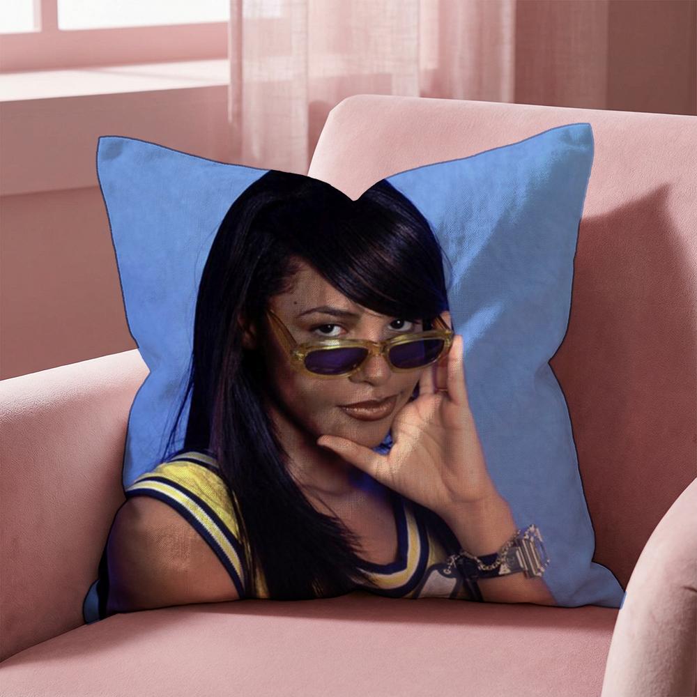 Singer A-Aaliyah Cushion Cover Multi-Scene Pillow Cover for Home & Car - Reversible, Soft & Durable for Daily Use