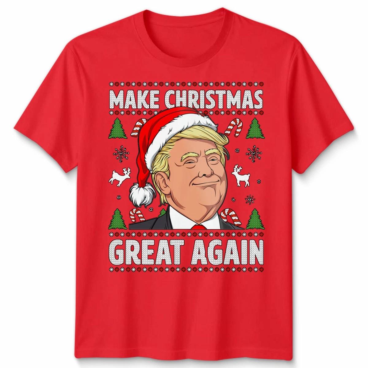 Donald Trump Christmas T shirt Funny Ugly Unisex Funny Holiday Tee #MC23 S