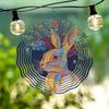 360 Rotating Metal Wind Chime with Colorful Rabbit Design Outdoor Garden Decor for Thanksgiving Christmas Halloween Home Decor Gift