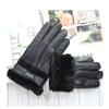 Neue Herren-Handschuhe aus Schafsfell mit verdicktem Wollfutter, warm und kältebeständig, Winterhandschuhe aus Leder