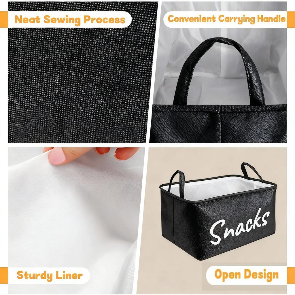 Cotton-Linen Home Foldable Storage Box Large Capacity Storage Basket Multi-Functional Storage Tote Toy Basket for Bedroom