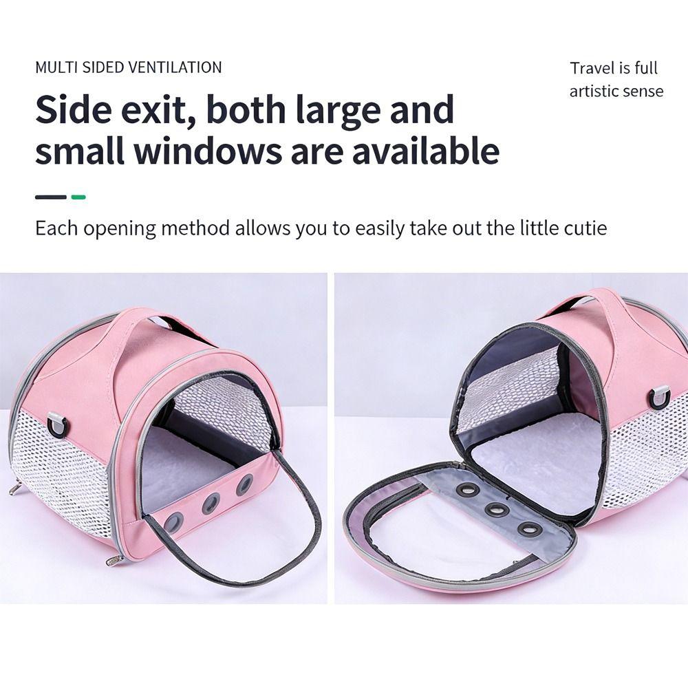 Safety Small Animal Travel Carrier Breathable Mesh Kitten Outgoing Handbag Vet Visit