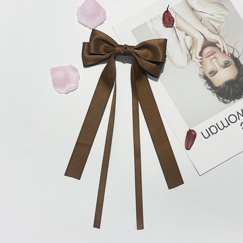 Fashion Fabric Ribbon Hair Bow Hairpin for Women Girls Hair Clips Solid Double Bow Top Clip Female Hair Accessories