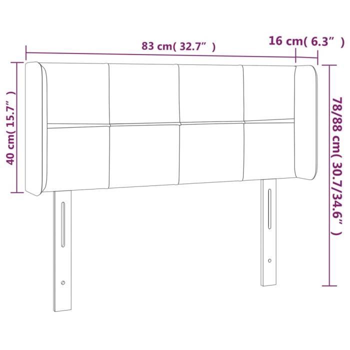 VidaXL Headboard with Ears Taupe 83x16x78-88 Cm Fabric3118746