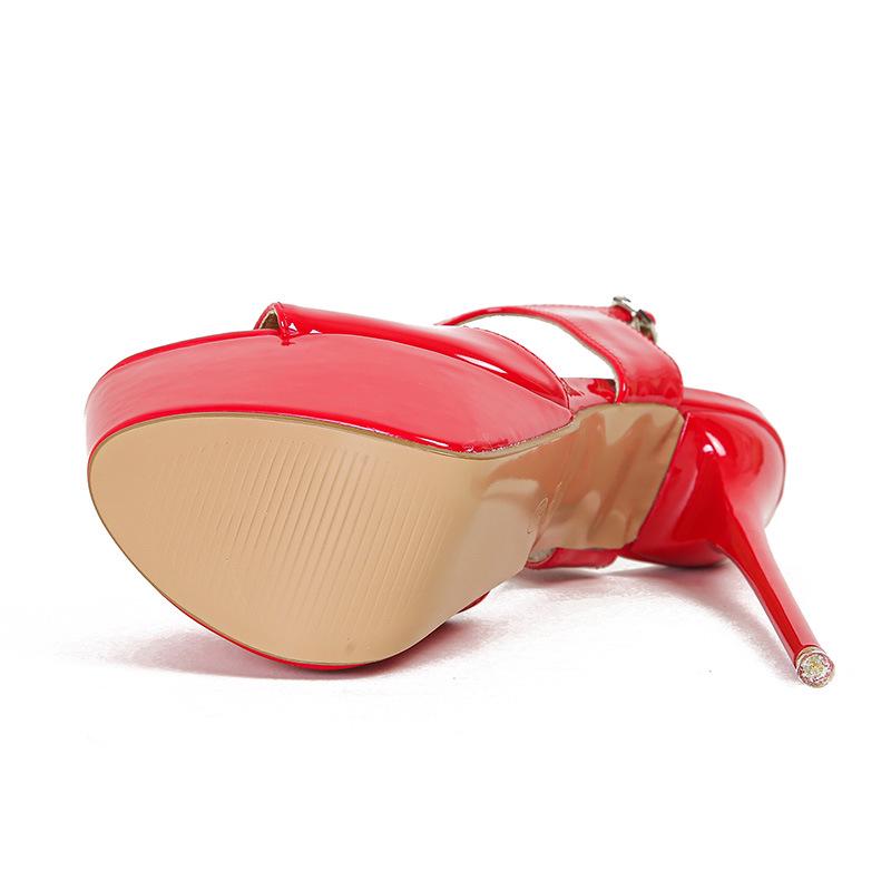 Plus Size Strap Sandals: Sky-High Femboy Heels, Size 46, Waterproof Platform, Erotic Wear