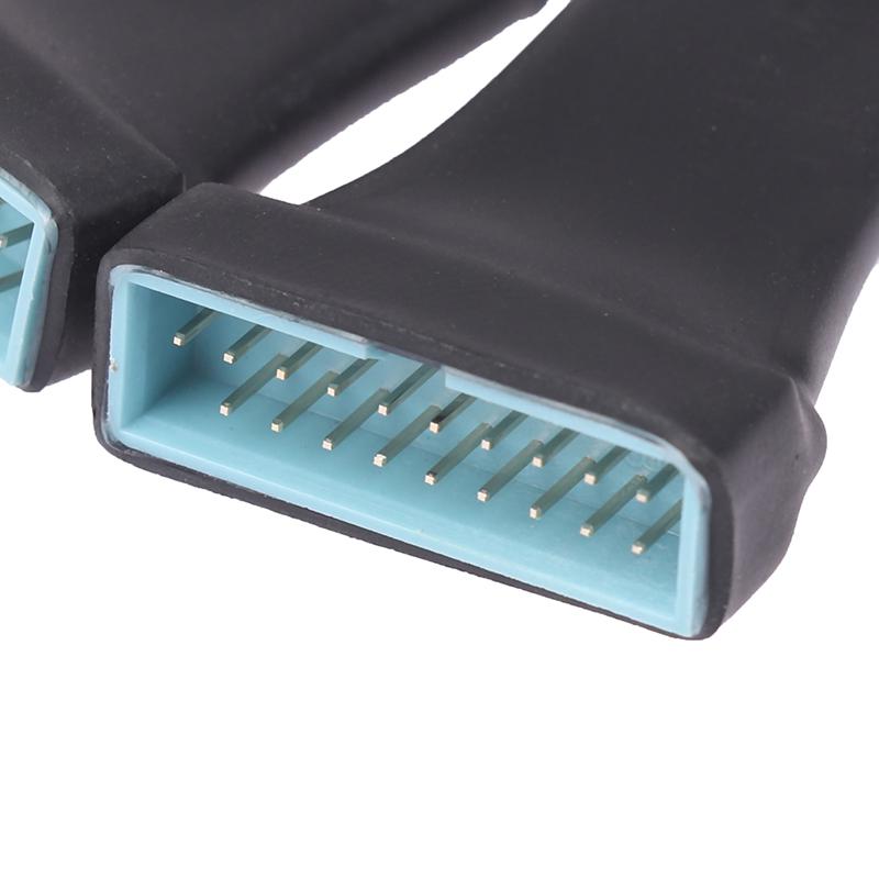 Usb 3.0 19kolíkový/20kolíkový vnitřní prodlužovací kabel 1 až 2 prodlužovací rozbočovací kabel Vlastní prodlužovač pro základní desku