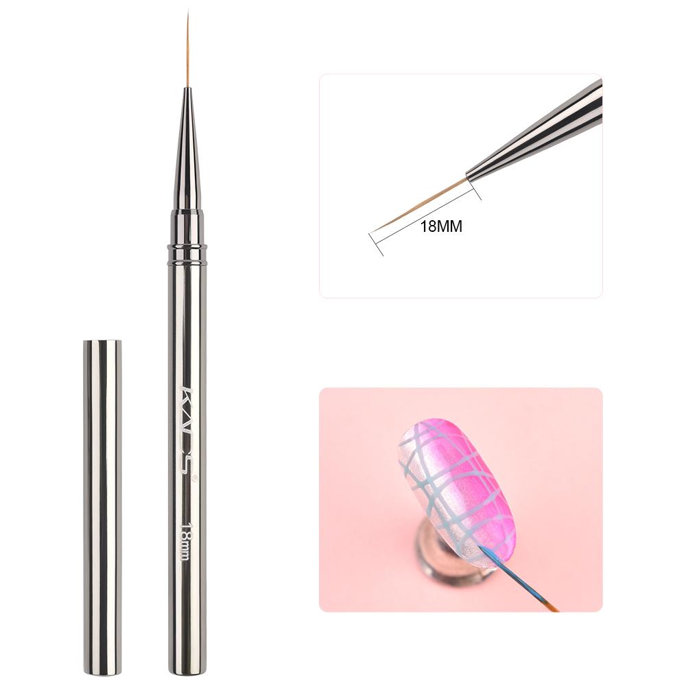 

KADS Nail Art Liner Brushes Пензель з ручним розписом Акриловий УФ-гель Кольори Фарби Builder Drawing Pen Аксесуари для манікюру своїми руками Size 18