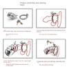 Stainless Steel Chastity Lock with Screws for Male CB, SM Erotic Urethral Lock, Metal Confinement Lock, JJ Cage, Tease Sex Toys