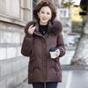 New white goose down jacket medium and long winter large size mother pack thickened warm jacket for old women