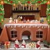 1 Pc Christmas Gingerbread Playhouse Large Tablecloth For Kids Table Tent Indoor & Outdoor Table Cover Playhouse For Xmas