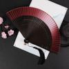 Carved Bamboo Folding Fan Vintage Chinese Style Hollow Fan Wedding Hand Fan Fragrant Party Prop Decor Gift Home Decoration
